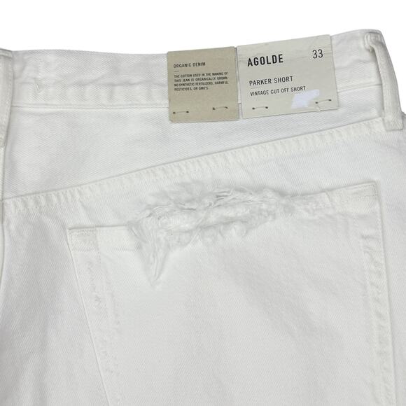 NWT AGOLDE Parker Vintage Cut-Off Short In Dough Size 33 - Picture 9 of 9